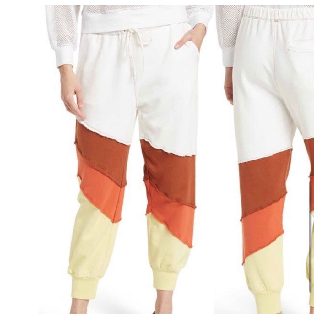 Free People Movement All Or Nothing Rust Yellow Sweatpants Joggers Size S